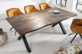 Massieve eettafel GENESIS VINTAGE 200cm acaciahout bruin met X-poten
