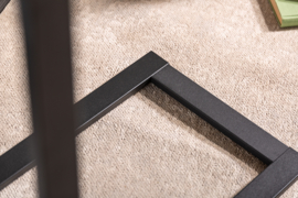 Design laptoptafel LOFT 45 cm eiken look bijzettafel zwart frame