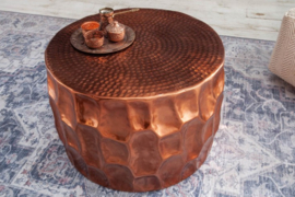 Handgemaakte salontafel ORGANIC ORIENT 53cm koper gehamerd design