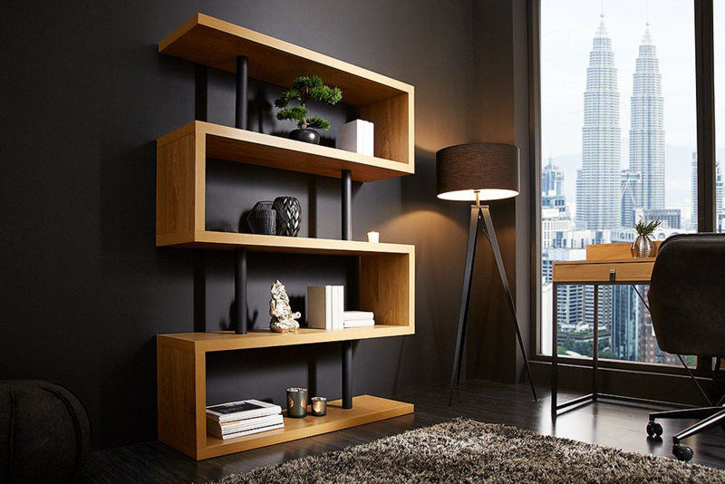 aanvaarden ongerustheid Schildknaap Design wandmeubel boekenkast met vijf planken S 165 cm eiken look |  Wandmeubels | GOEDKOOPMEUBELEN.NL