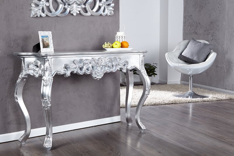 baan homoseksueel Moeras Elegante console VENICE 110 cm zilver barok design dressoir handgemaakt |  Sidetables | GOEDKOOPMEUBELEN.NL