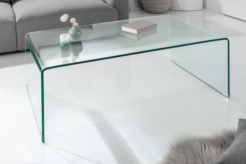 tweede Luidruchtig breuk Extravagante glazen salontafel FANTOME 110 cm transparant | Salontafels |  GOEDKOOPMEUBELEN.NL