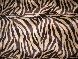 Velboa Zebra beige-bruin