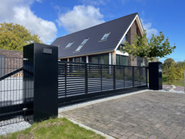 Lamellen schuifpoort Elzendweg Bergharen