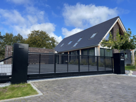 Lamellen schuifpoort Elzendweg Bergharen