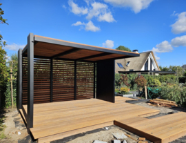 Pergola van aluminium en hout