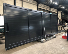 Aluminium schuifpoort met privacy Beneden Leeuwen