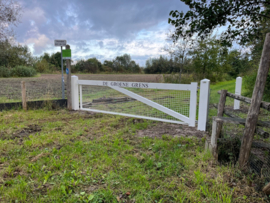 Slagboom met wildrooster Natuurgebied De Groene Grens