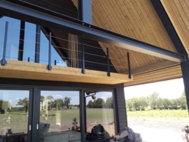 Balustrade met rvs staalkabels Woudenberg