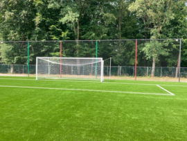 Ballenvangernetten en hekwerk met winddoek N.E.C. Nijmegen