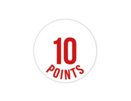 Cap Decal 10 Points Red (new)