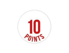 Cap Decal 10 Points Rood (nieuw)