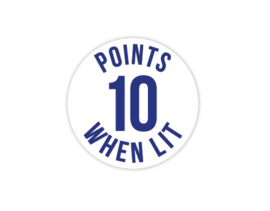 Cap Decal 10 Points When Lit Blauw (nieuw)