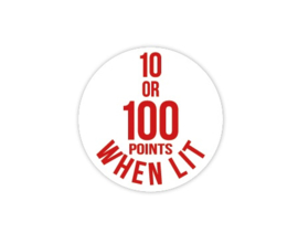 Cap Decal 10 Or 100 Points When Lit Rood (nieuw)