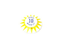 Popbumper Cap Sun Geel / 10 Points When Lit Blauw (nieuw)