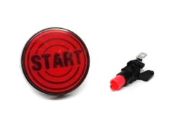 Cabinet Button 2" Start Red (new)