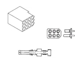 Williams/Data East Power Supply Connector Set (nieuw)