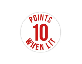 Cap Decal 10 Points When Lit Rood (nieuw)