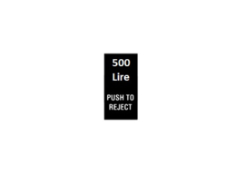 Coin Entry Label 500 Lire (new)