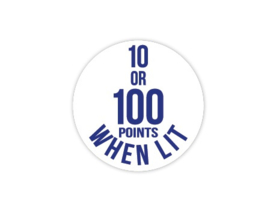 Cap Decal 10 Or 100 Points When Lit Blauw (nieuw)