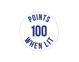Cap Decal 100 Points When Lit Blauw (nieuw)