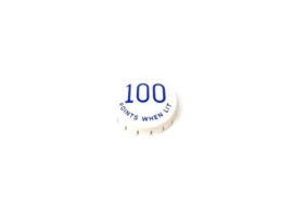 Popbumper Cap Gottlieb White / 100 Points When Lit Blue (new)