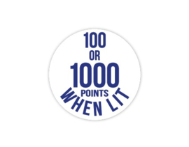 Cap Decal 100 Or 1000 Points When Lit Blauw (nieuw)