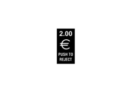 Coin Entry Label 2,00 Euro (new)