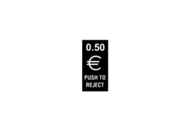 Coin Entry Label 0,50 Euro (new)