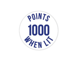 Cap Decal 1000 Points When Lit Blauw (nieuw)