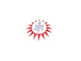 Popbumper Cap Sun Rood / 100 or 1000 Points When Lit Blauw (nieuw)