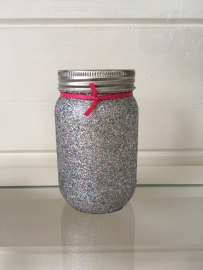 Glitter pot Zilver