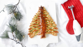 Bladerdeeg Kerstboom met pesto (video)