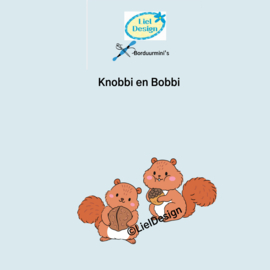 Borduurmini Knobbi en Bobbi - LielDesign