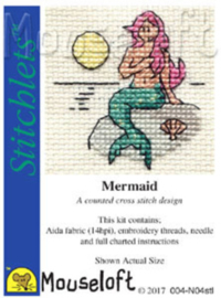 Borduurpakket mermaid - Mouseloft