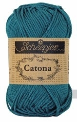 Garen catona 400 petrol blue - 50 gram Scheepjes