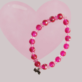 Roze love armband