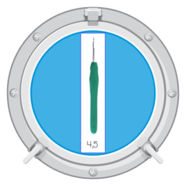 Haaknaald softgrip 4.5 mm.  - Opry