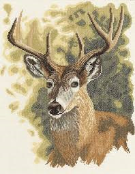 Borduurpakket red deer - Lanarte