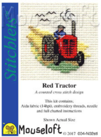 Borduurpakket red tractor - Mouseloft