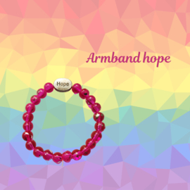 Armband hope groen of roze - Lilian Creations