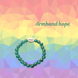 Armband hope groen of roze - Lilian Creations