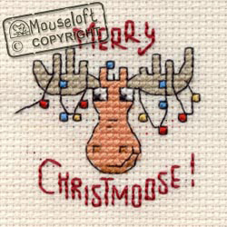 Borduurpakket merry Christmoose - Mouseloft