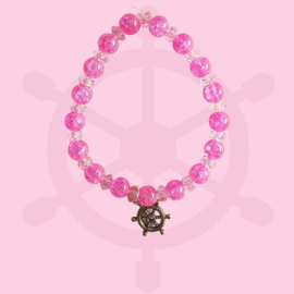 Roze roer armband