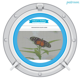 Digitaal borduurpatroon heliconius vlinder - LielDesign