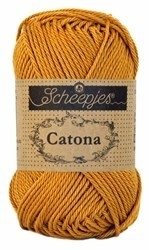 Garen catona 383 ginger gold - 50 gram Scheepjes