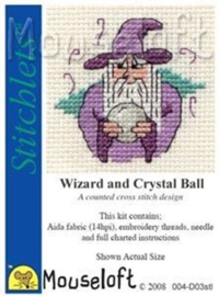 Borduurpakket crystal ball and wizard - Mouseloft