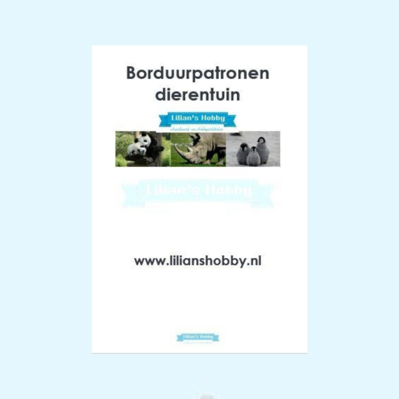 Borduurpatronenboekje digitaal met dierentuinpatronen - LielDesign