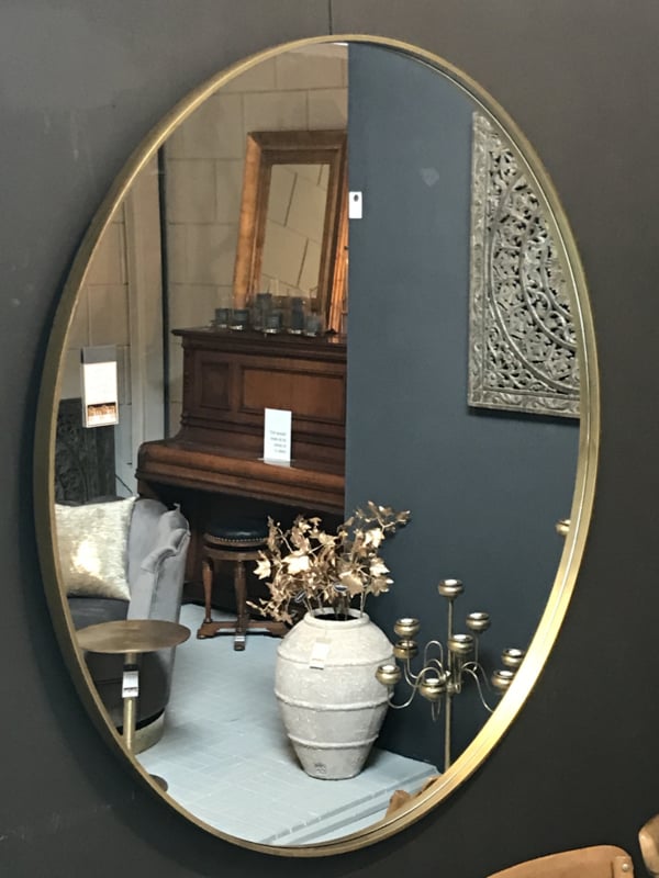 Pardon Bevestigen aan skelet Spiegel Rond Goud 100 cm | Spiegels | Casa Cosi Wonen