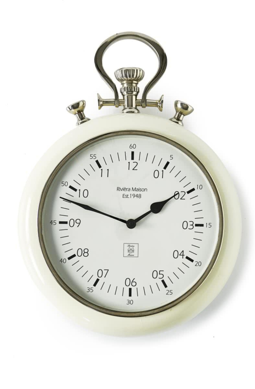 Op de een of andere manier Wat dan ook barst 1948 RM Clock White | Riviera Maison Klokken | Casa Cosi Wonen